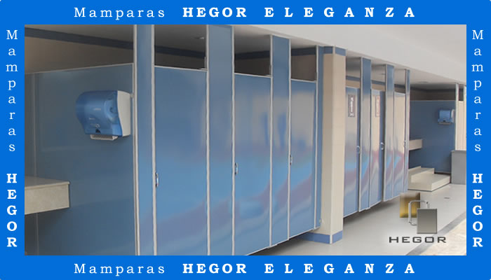 mampara suspendida o sin patas