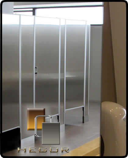 mamparas acero inoxidable