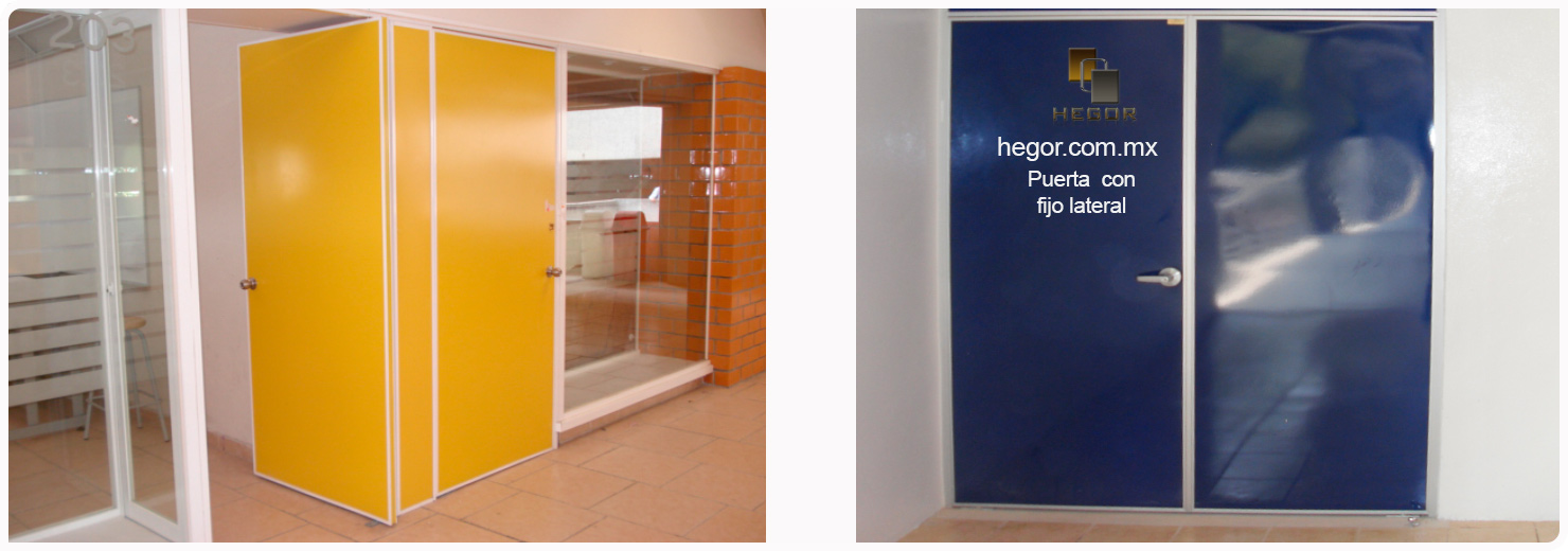 puerta de acceso con fijo lateral